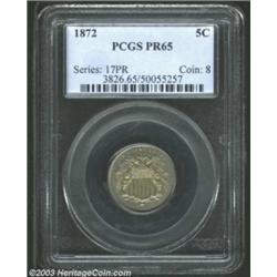 1872 5C PR65 PCGS.