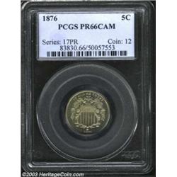 1876 5C PR66 Cameo PCGS.