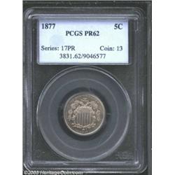 1877 5C PR62 PCGS.