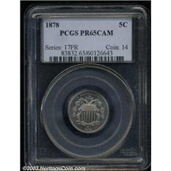 1878 5C PR65 Cameo PCGS.