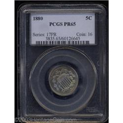 1880 5C PR65 PCGS.