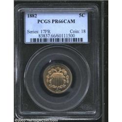 1882 5C PR66 Cameo PCGS.