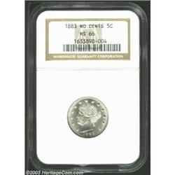 1883 5C No Cents MS66 NGC.