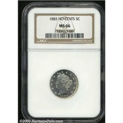1883 5C No Cents MS66 NGC.
