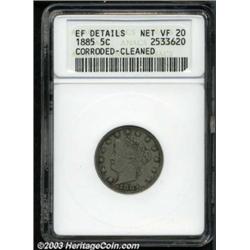 1885 5C --Corroded, Cleaned--ANACS. XF Details, Net VF20.
