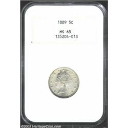 1889 5C MS65 NGC.