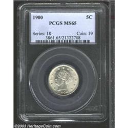 1900 5C MS65 PCGS.