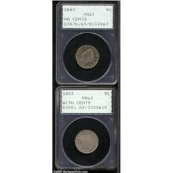 1883 With Cents PR63 PCGS,