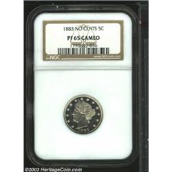 1883 5C No Cents PR65 Cameo NGC.
