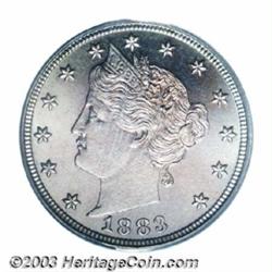 1883 5C No Cents PR67 Cameo PCGS.