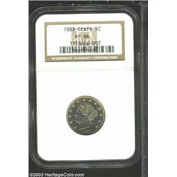 1883 5C With Cents PR66 NGC.