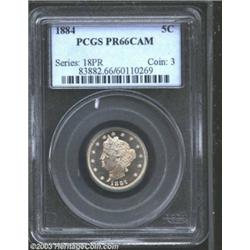 1884 5C PR66 Cameo PCGS.