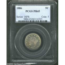 1886 5C PR65 PCGS.
