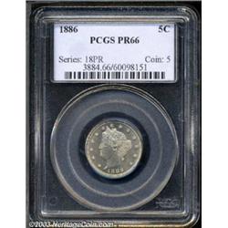 1886 5C PR66 PCGS.