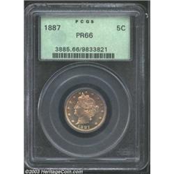 1887 5C PR66 PCGS.