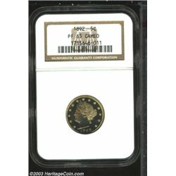 1892 5C PR65 Cameo NGC.