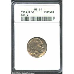 1913-S 5C Type Two MS61 ANACS.