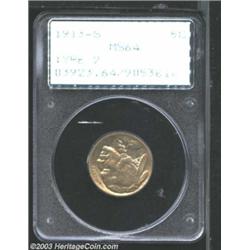 1913-S 5C Type Two MS64 PCGS.