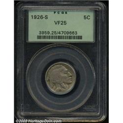 1926-S 5C VF25 PCGS.