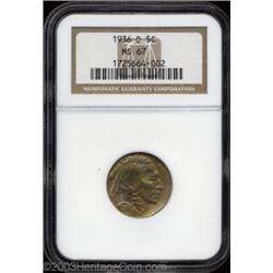 1936-D 5C MS67 NGC.