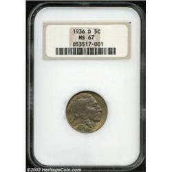 1936-D 5C MS67 NGC.