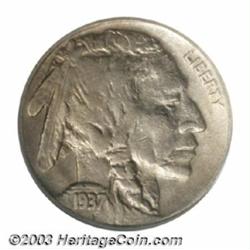 1937-D 5C Three-Legged VF35 ANACS.