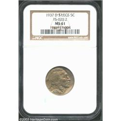 1937-D 5C Three-Legged MS61 NGC.