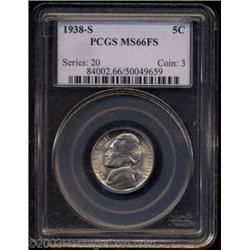 1938-S 5C MS66 Full Steps PCGS.