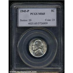 1945-P 5C Doubled Die MS65 PCGS.