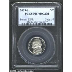 2003-S 5C PR70 Deep Cameo PCGS.