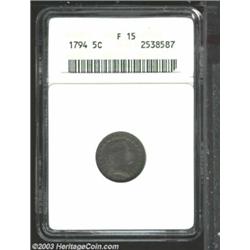 1794 H10C Fine 15 ANACS.