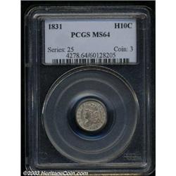 1831 H10C MS64 PCGS.