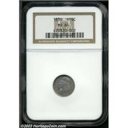 1836 H10C Small 5C MS64 NGC.