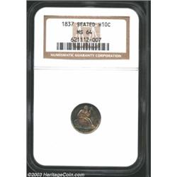 1837 H10C Small Date (Flat Top 1) MS64 NGC.