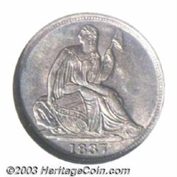 1837 H10C Small Date (Flat Top 1) MS65 NGC.