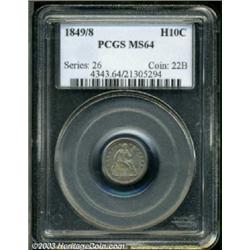 1849/8 H10C MS64 PCGS.