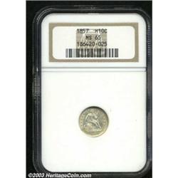 1857 H10C MS65 NGC.
