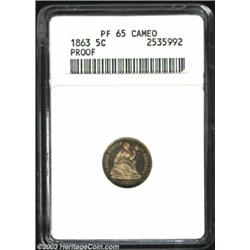 1863 H10C PR65 Cameo ANACS.
