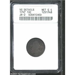 1797 10C 13 Stars--Scratched--ANACS. VG Details, Net Good 4.