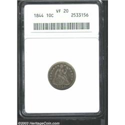 1844 10C VF20 ANACS.