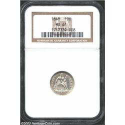 1848 10C MS61 NGC.