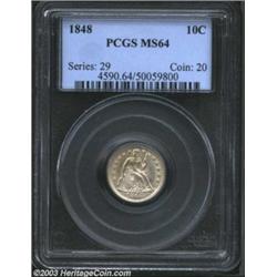 1848 10C MS64 PCGS.