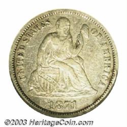 1871-CC 10C XF40 ANACS.
