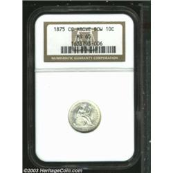 1875-CC 10C Mintmark Above Bow MS65 NGC.