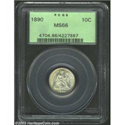 1890 10C MS66 PCGS.