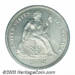 1864 10C PR67 Cameo PCGS.