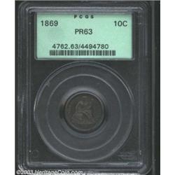 1869 10C PR63 PCGS.