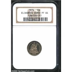 1876 10C PR64 Cameo NGC.