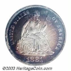 1881 10C PR66 Deep Cameo PCGS.