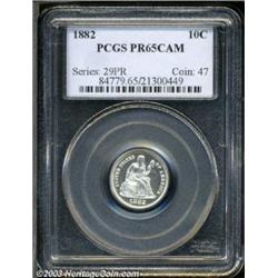 1882 10C PR65 Cameo PCGS.
